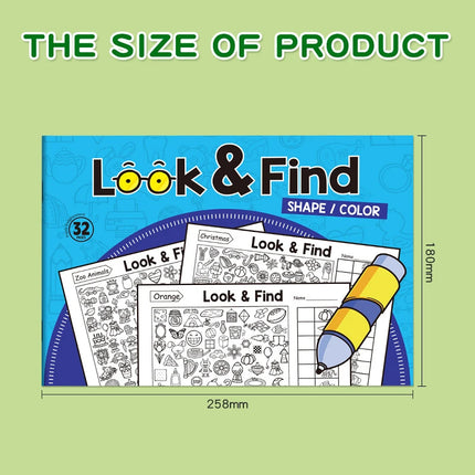 32 Page Children's Coloring Book Educational Puzzle Toy Family Interaction Look Find Paintings Color Montessori Doodle Book Toys