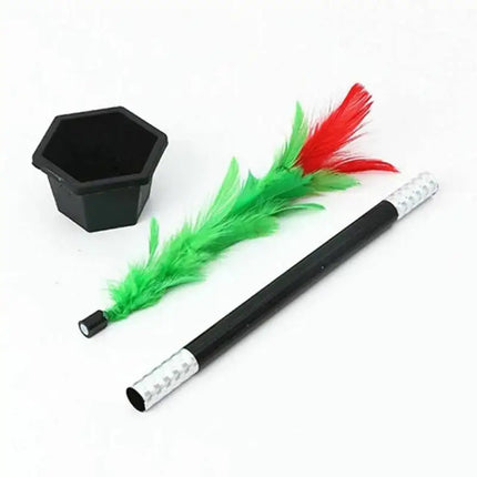 Magic Wand to Flower Easy Magic Trick Toys Close Up Flowerpot Wand Stage Show Prop Appearing Flower Trick Gift for Adults Kids