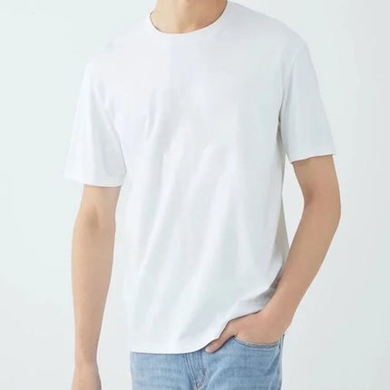 High Quality 100% Cotton T-shirts for Men, 2025 Summer Casual Tees, Solid Color Couple Oversized T-shirts, Black White Grey Sports Tops