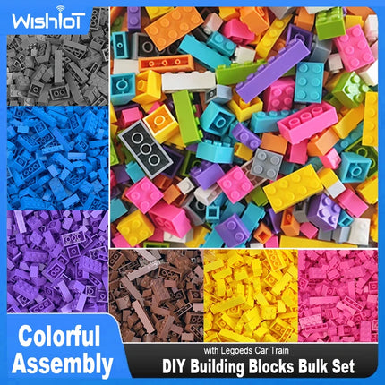 125g/250g DIY Building Blocks Bulk Set City Classic Bricks Colorful Assembly Creative Toy Educational Interactive Toy for Kids