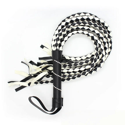 High Quality Erotic Toys Pimp Whip Party Flogger Fetish Horse Tassel Tails Lash Spanking Whip Queen Black Horse Riding Whip