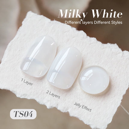 BORN PRETTY 15ml Jelly Gel Polish Milky White Nude Glitter Soak Off LED UV Gel Semi Permanent Nail Art Manicure Gel Varnish