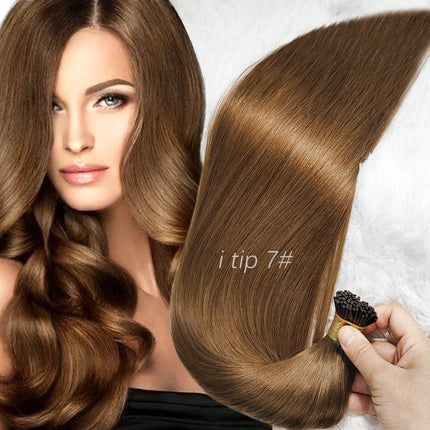 Straight Highlight Hair I Tip Hair Extensions Natural Real Virgin Human Hair Fusion Hair Original 99j 1b 613 Blonde Honey Color
