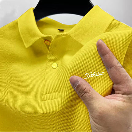 New fashion hot selling men's minimalist printed polo T-shirt, men's summer fashionable golf suit, casual, skin-friendly and bre