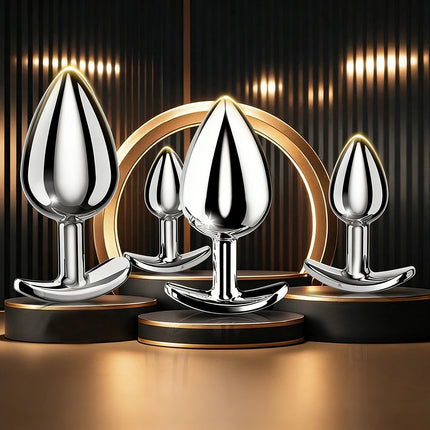 4 Sizes Metal Outdoor Anal Plug Stainless Steels Anchor Base Butt Plug Prostate Massager Anal Masturbator Dildos Adult Sex Toys