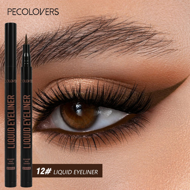 1PC Matte Waterproof Liquid Eyeliner - Green/Blue/Red/Purple, Quick Drying, Gentle Texture, Long-lasting, Fine Tip, Waterproof