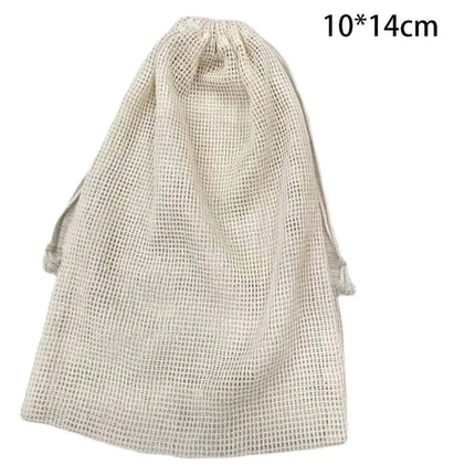 Reusable Cotton Mesh Bag Large Eco-friendly Mesh Shopping Bag Fruit and Vegetable Storage Light Weight Bundle Pocket Kitchen
