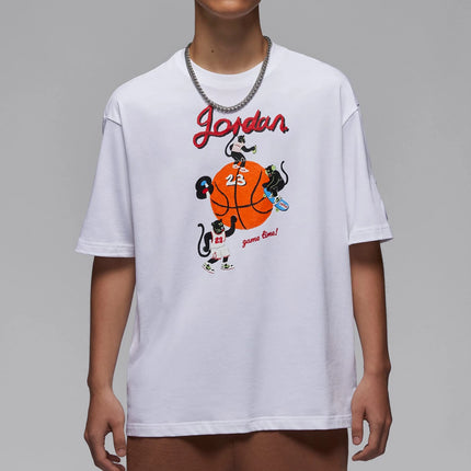 Nike Official Authentic JORDAN Men's Basketball Sport Print Loose Short Sleeve HM4899-100