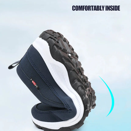 Men Running Hiking Sneakers Breathable Orthopedic Travel Plimsolls Slip On Comfortable for Outdoor Activity Hiking Walking