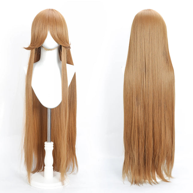 Long Straight Cosplay Wig 100CM Multiple Colors Pink Blonde Black Anime Costume Wig Universal Synthetic Cos Wig Daily Party Wig
