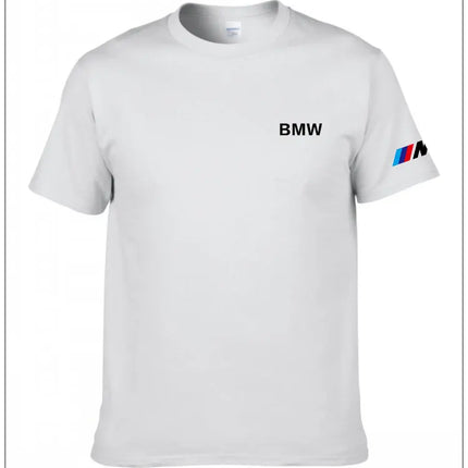 BMW Official Summer Short-sleeved T-shirt Car Classic Simple Logo Men's Women's Clothing Printing Pure Cotton Fashion High-end