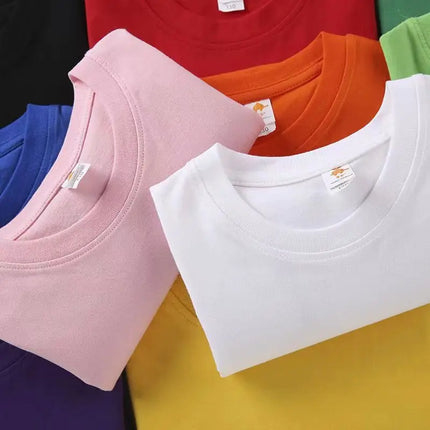 Smile Print Cotton T-Shirt for Girls Casual O Neck Short-Sleeve Kids Fashion Summer T-Shirts Tops Baby Tees Child Clothes