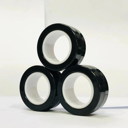 3pcs Fidget Toy Set Finger Magnetic Rings Colorful Adult Magnets Spinner Rings for Relieve Stress Anxiety Relief Therapy