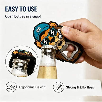 Custom PVC Bottle Opener Custom Logo Soft Rubber Beer Opener Personalized Promotional Gift Bar Tool Keychain Souvenir