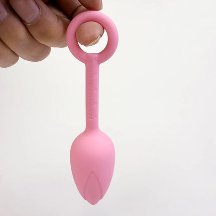 Pull ring flower bud anal plug Pink Butt plug Silicone Vagina Ball Size scale G-spot massage soft gel plug for anus adult sex to