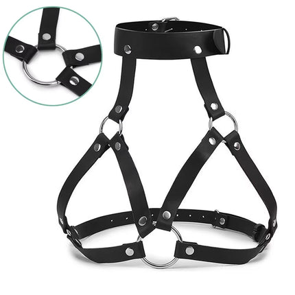 BDSM Women Sexy Body Chest Harness Belt Bondage Lingerie Leather Fetish Clothing Garter Erotic Sex Toys for Couples Strip Club