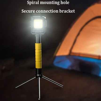 Flashlight Mini Keychain Light COB Work Light USB Rechargeable Lamp with 90° Foldable Side Lights Multifunctiona Portable Torch