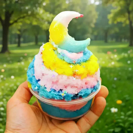 1 Set 60ml Moon Snowflake Mud Diy Decompress Game Toys Slime Kit Cotton Butter Mud Fluffy Putty Non Sediment Colored Clay Toy