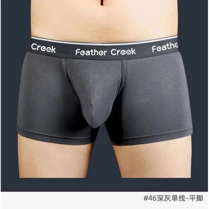 Large Pouch Men's Panties U Convex Front Pocket Flat Foot Triangle Sexy Shorts Fashionable Underwear for Men