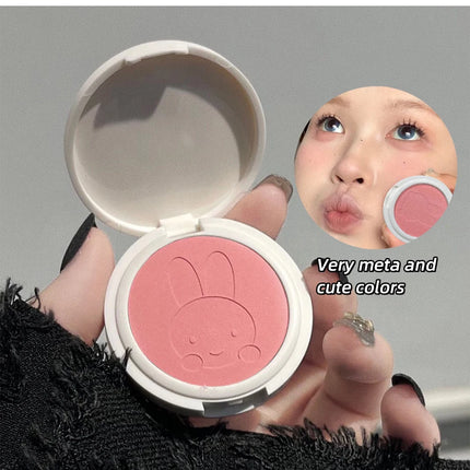 Monochrome Blush Palette Matte Peach Rouge Cute Bunny Rose Red Cheek Tint Blusher Powder Natural Face Contouring Shadow Makeup