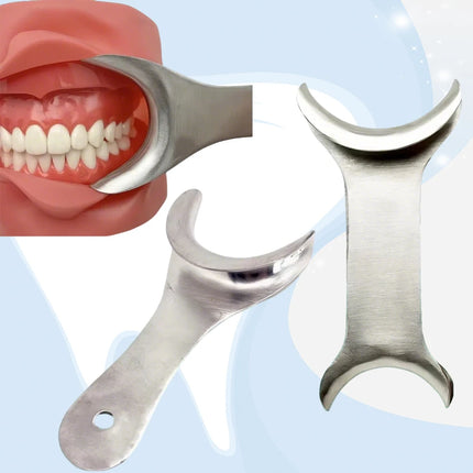 Stainless Steel Dental Lip and Cheek Retractor T Shape Mouth Opener Hook Tool for Teeth Examination and Medical Procedures