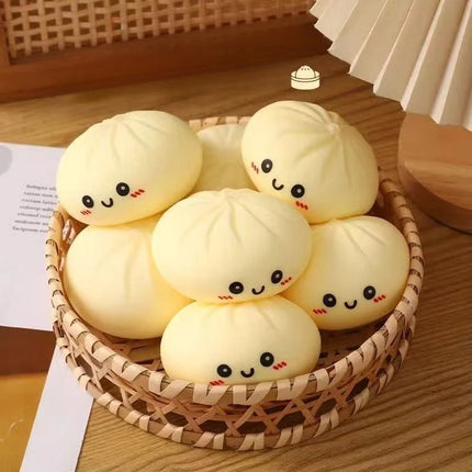 Simulated Dumpling 5.5cm Squishy Relaxing Relieve Anxiety Antistress Enhance Happiness Reusable Rebound Squeeze Reliever Toy