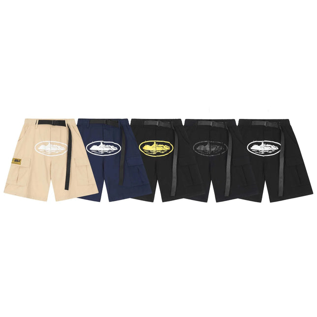 Men's Street Style Island Print Shorts - Loose Multi-Pocket Casual