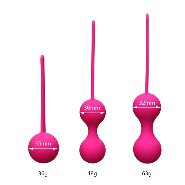 3PCS Set Silicone Smart Ball Vibrator Kegel Ball Ben Wa Ball Vagina Tighten Exercise Machine Sex Toy for Women Vaginal Geisha