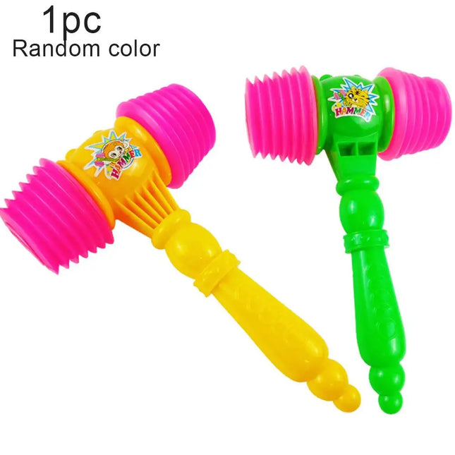Large Plastic Squeaky Hammer with Whistle Squeaky Toy Sound Hammer Party Supplies Jokes Toy Vocal Knocking Knocking Hammer Toy