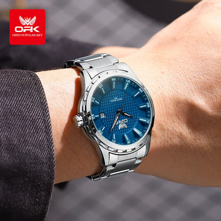OPK Brand Men's Wristwatch Calendar Display Stainless Steel 6037
