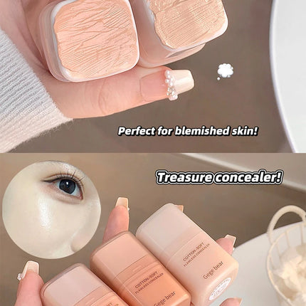 Moisturizing Natural Concealer Cream Covers Acne Marks Dark Circles Beige Tone Matte Brighten Face Gege Bear Concealer Makeup