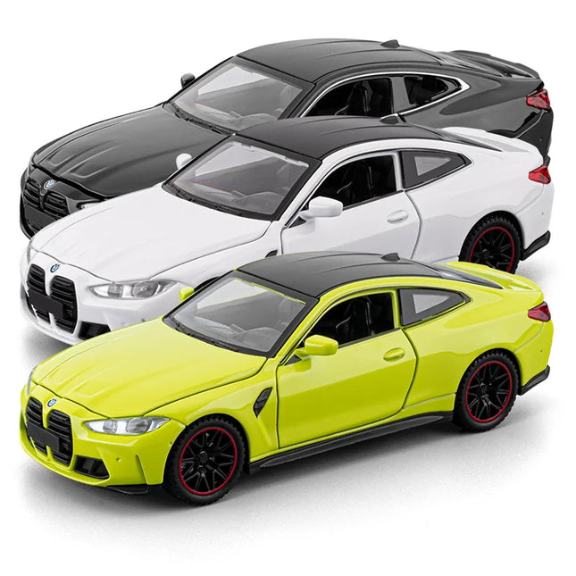 Limited editio 1:32 Simulation Top sports car BM M4 alloy model car with sound and light  boys' toy gift Collectibles