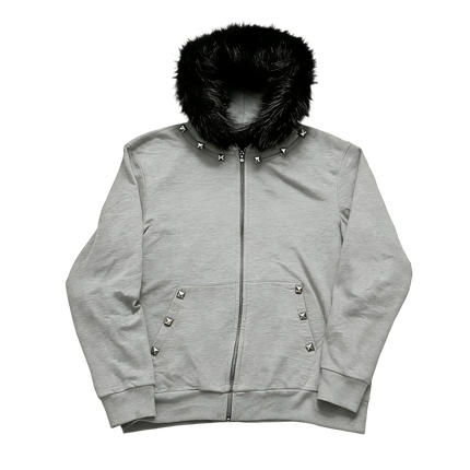 26 Spring Unisex Gothic, Dark Color, Y2K Hoodie, Fashionable American High Street Outerwear with Studs Craftsmanship