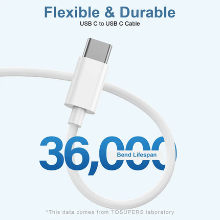 10PCS Type C to Type C Cable For IPhone 15 16 17 PD 100W Fast Charging For Samsung Xiaomi Huawei Type C Data Line White 1M