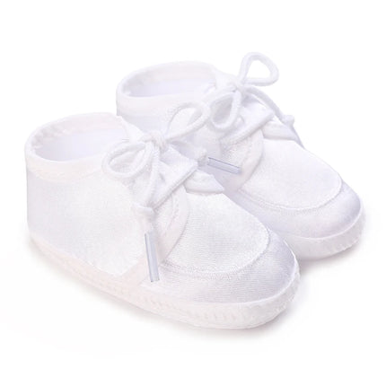 Multiple Options Newborn Baby First Baptist Shoe: Newborn Boy and Girl White Baptist Shoes Soft Sole Walking Shoes Size-9CM-10CM
