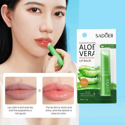 Refreshing Moisturizing Repair Lip Balm Aloe Vera Vitamin Essence Double Protection Hydrating Lip Balm Beauty Skin Care