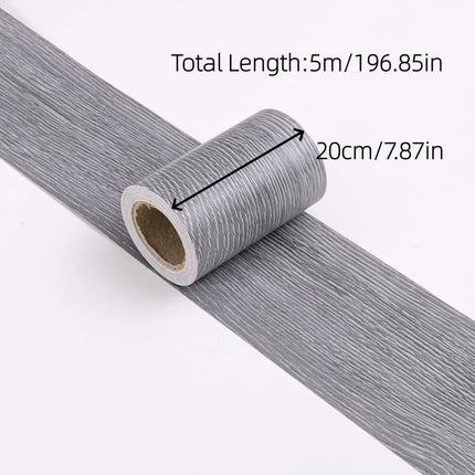 1pc 5mX20cm Thickened Imitation Wood Grain Skirting Wall Stickers, Self-adhesive Living Room Bedroom Wall Corner Decoration ﻿