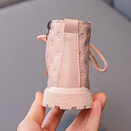 Bota Kid Boots Kid Fashion Boots Autumn Winter Boys British Plush Short Boot Girl Ankle Boots French Boy/ Girls Boots Kid Shoes
