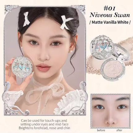 Flower Knows Bunny Garden Collection Embossed Blush Palette Long Lasting Waterproof Face Blusher Powder Matte Finish
