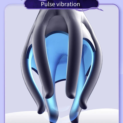 Powerful Vibrating Glans Trainer for Men Masturbator Penis G Spot Soft Fingertip Prolong Endurance Massage Vibrator Erotic Toys- VIBRATEUR