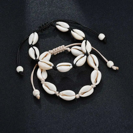 SMJEL Bohemian Shell Anklets for Women Handmade Woven Natural Shell Foot Jewelry Summer Beach Barefoot Bracelet ankle on Leg