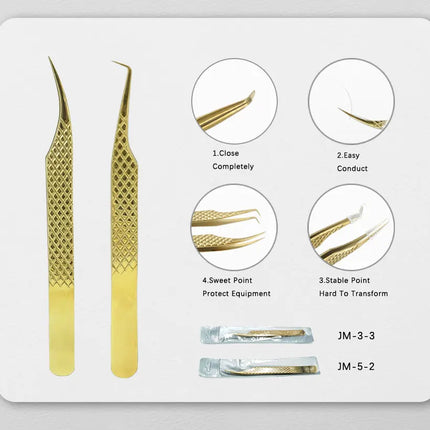 False Eyelash Tweezers For Fake Eyelashes Extensions Individual Curved Strip Lashes Eyebrow Hair Clip Tongs Nail Art Makeup Tool