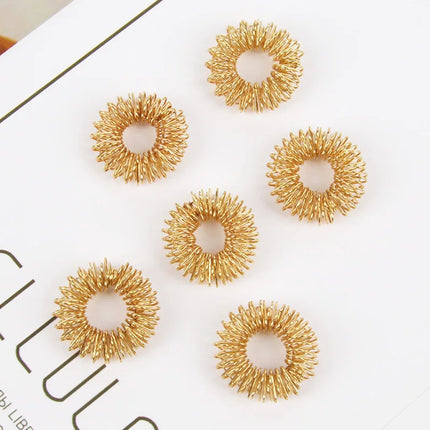 5PCS Stainless Steel Finger Massage Acupressure Ring Stress Relief Anxiety Teens Adults Stress Finger Toys For Adult Kids SBAMQ2