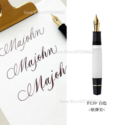 Hot MAJOHN P139 P138 P136 Classic Flex Nib Fountain Pen Flexes Nib Pen Softness Flexare Business Modification Writing Pen ES ER