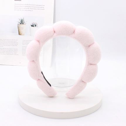 Women Girls Sponge Co Spa Makeup Bubble Terry Cloth Headband Puffy Retro Hair Bands Soft Hairband Headwear