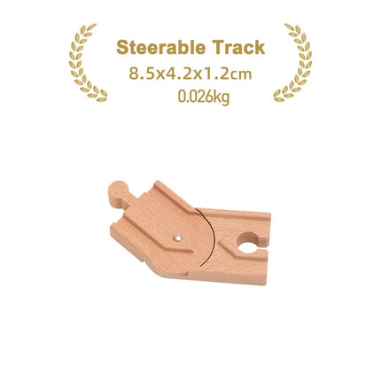 Kinds Of Wooden Track Accessories Beech Wood Railway Train Track Toys Fit for Biro All Brands Wooden Tracks Kids Education Toys