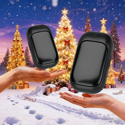 Magnetic rechargeable hand warmer 2-piece set, portable handheld heater, men's technology gift, essential for winter