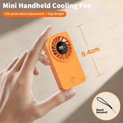 VUUV Small Fan Refrigeration Air Conditioner Portable Silent High-speed High Wind Power USB Charging Fan Handheld