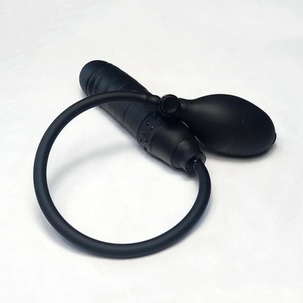 Expansion Diameter 14cm Inflatable Dildo Anal Plug with 5 Beads Built-in Silicone Column Huge Butt Plug Ass Dilator Anal Sex Toy