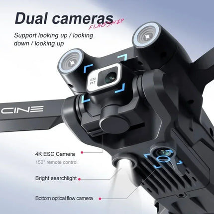NEW i3 Pro Foldable Quadcopter Drone: 4K HD Dual Camera, Optical Flow, RC Toy with Gifts